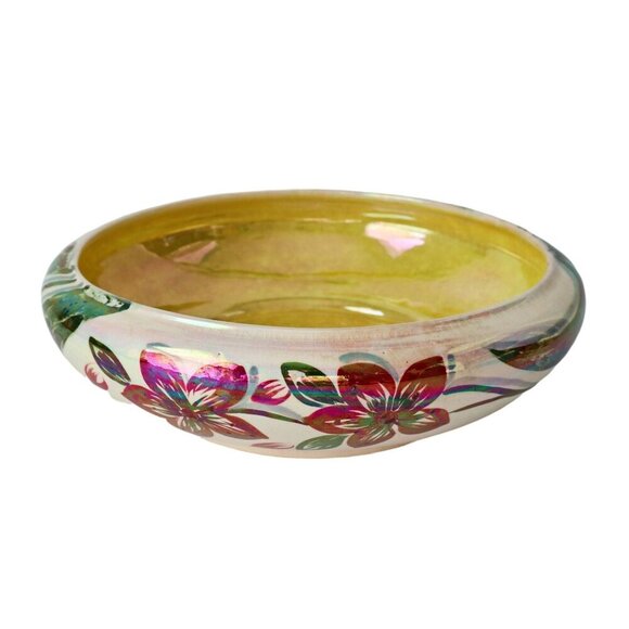 Vintage Lustreware Centerpiece Bowl Floral Lusterware England MCM Mid Century - Picture 1 of 5
